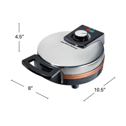 Belgian Waffle Maker with Adjustable Browning Control, Silver
