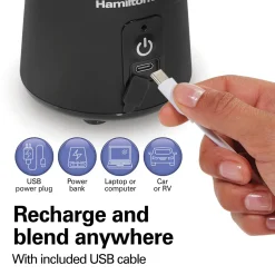 Blend Now™ Portable Cordless Blender,Black