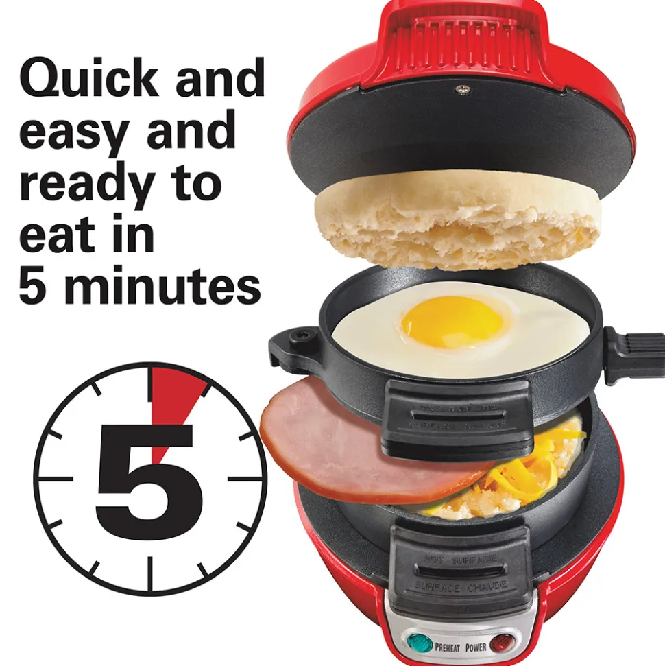 Breakfast Sandwich Maker, Red