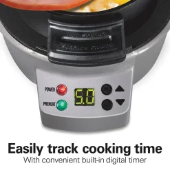 Breakfast Sandwich Maker with Timer, Silver