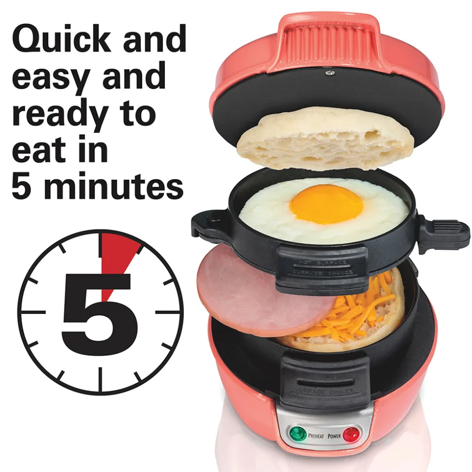 Breakfast Sandwich Maker, Coral