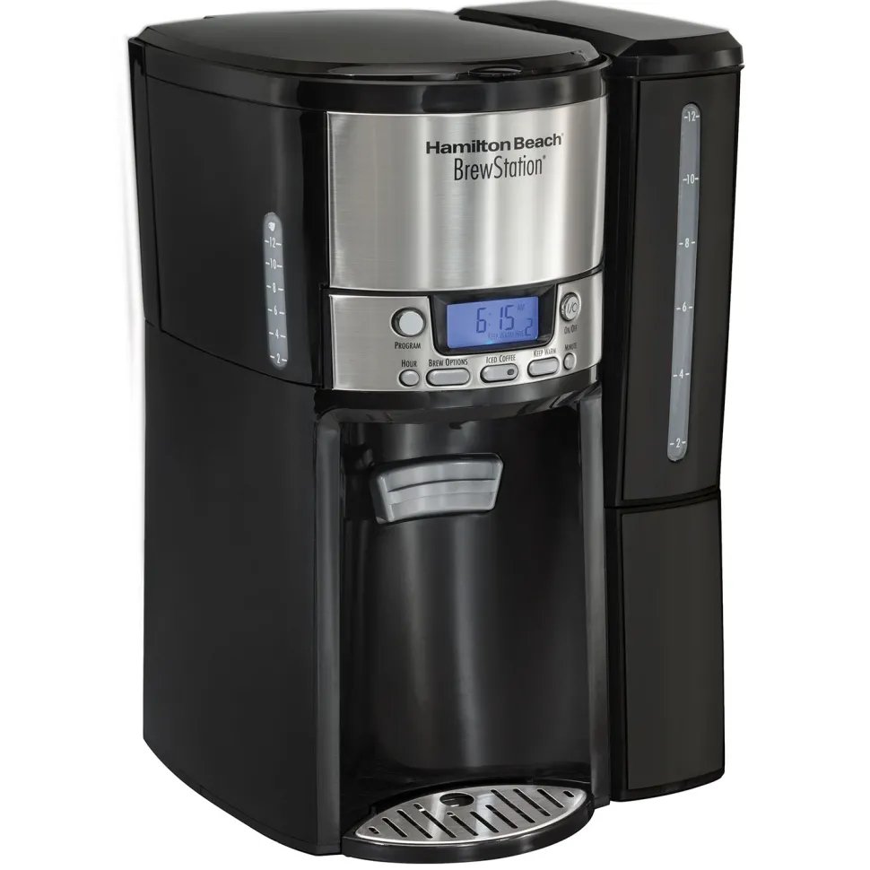 BrewStation® 12 Cup Coffee Maker with Removable Reservoir, Black & Stainless