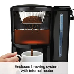 BrewStation® 12 Cup Coffee Maker with Removable Reservoir, Black & Stainless