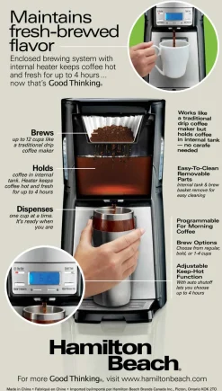 BrewStation® 12 Cup Coffee Maker Black & Stainless