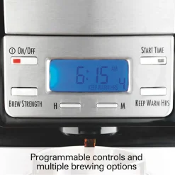 BrewStation® 12 Cup Programmable Coffee Maker Black & Stainless