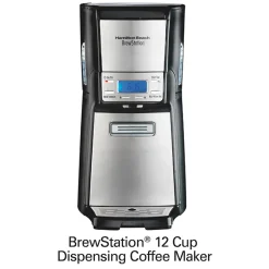 BrewStation® 12 Cup Programmable Coffee Maker Black & Stainless