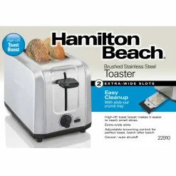Brushed Stainless Steel 2-Slice Toaster
