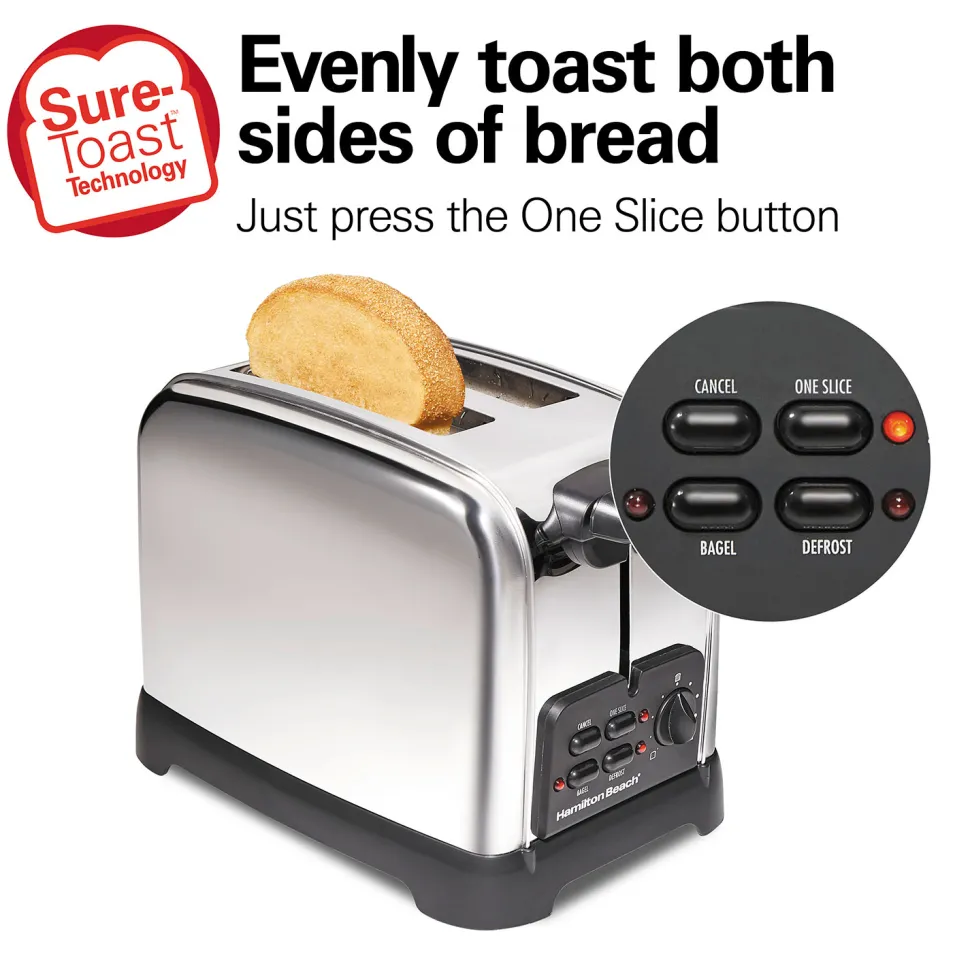 Classic 2 Slice Toaster, Stainless Steel
