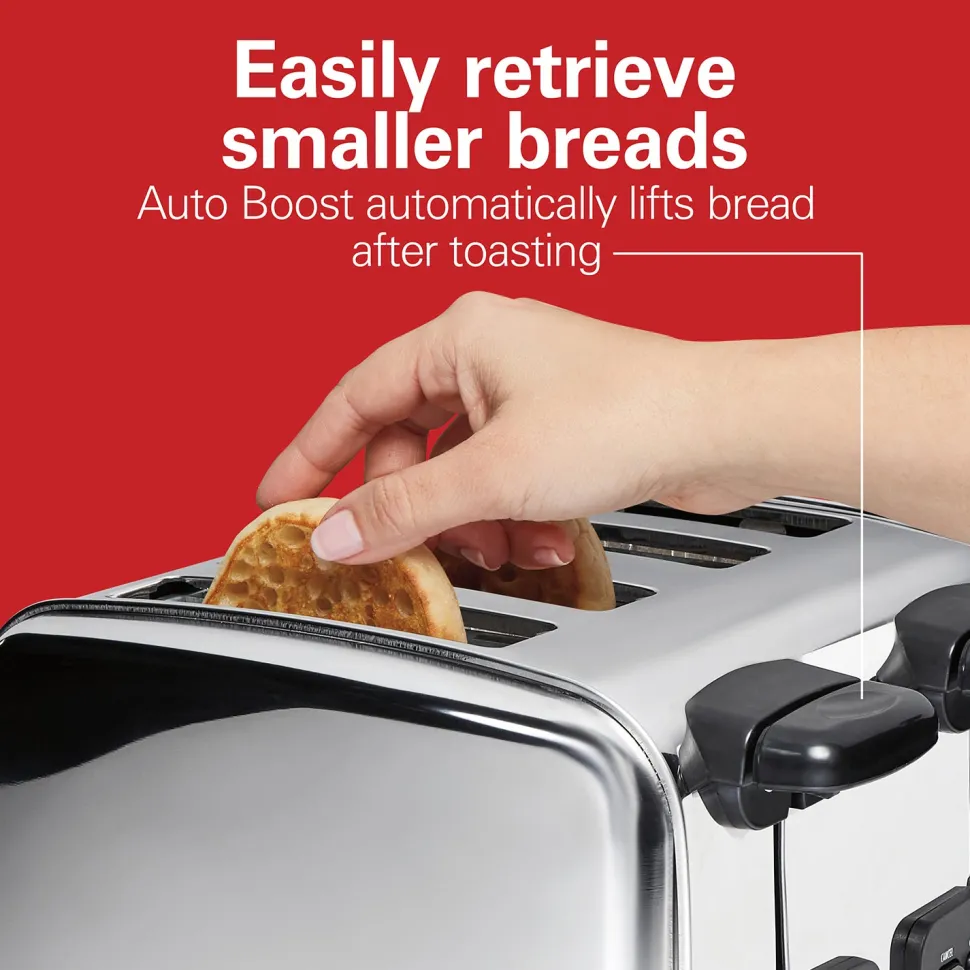 Classic 4 Slice Toaster with Sure-Toast Technology, Stainless Steel