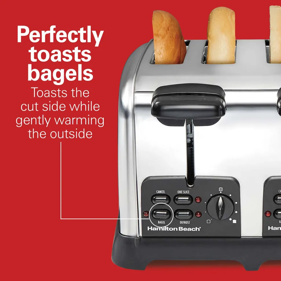Classic 4 Slice Toaster with Sure-Toast Technology, Stainless Steel
