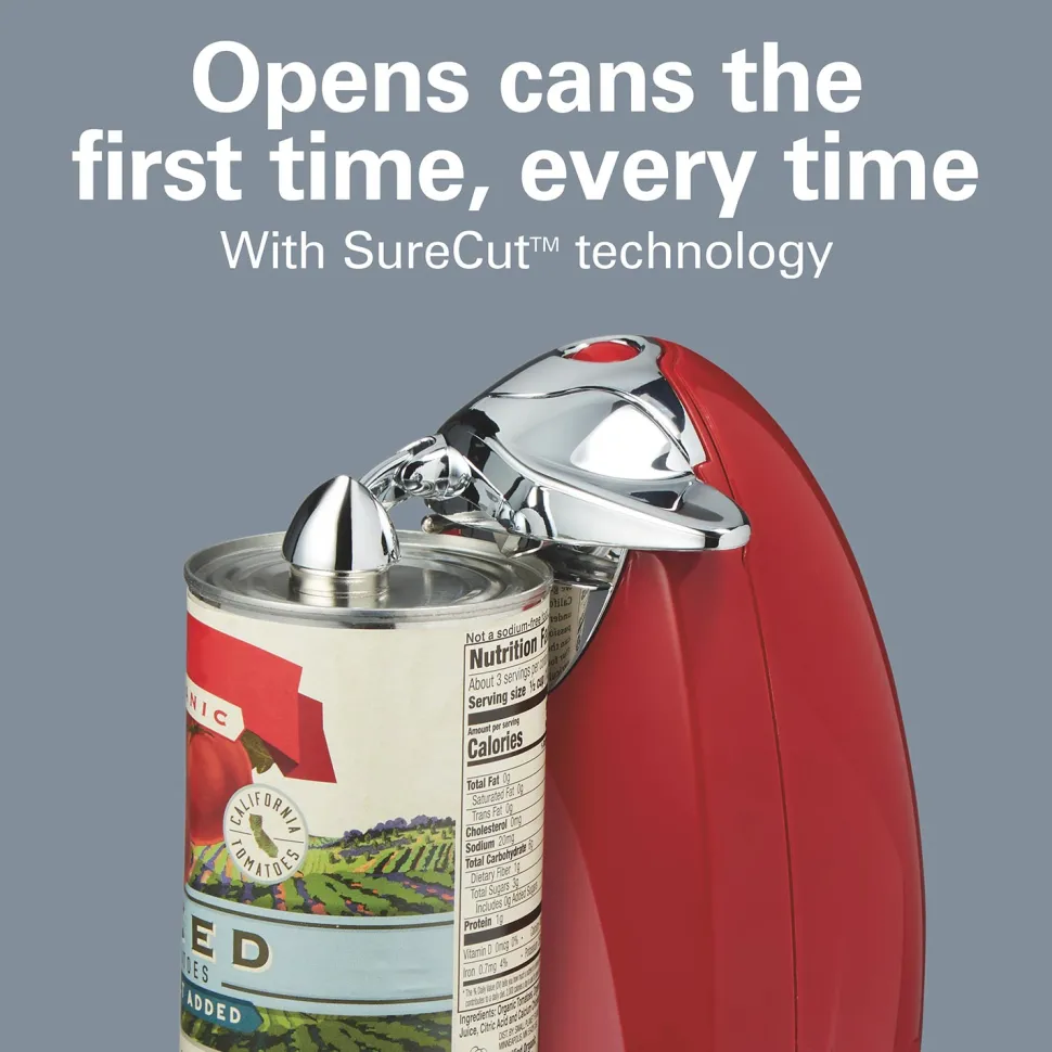 Classic Chrome Heavyweight Can Opener - Red