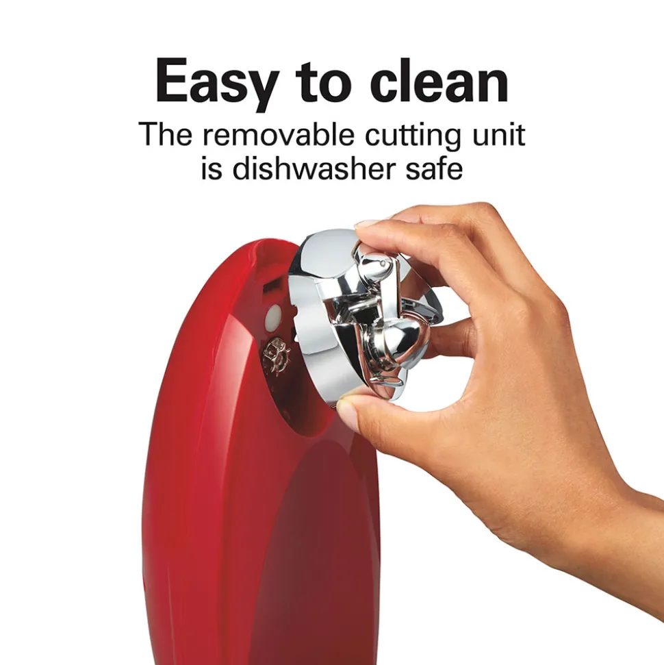 Classic Chrome Heavyweight Can Opener - Red