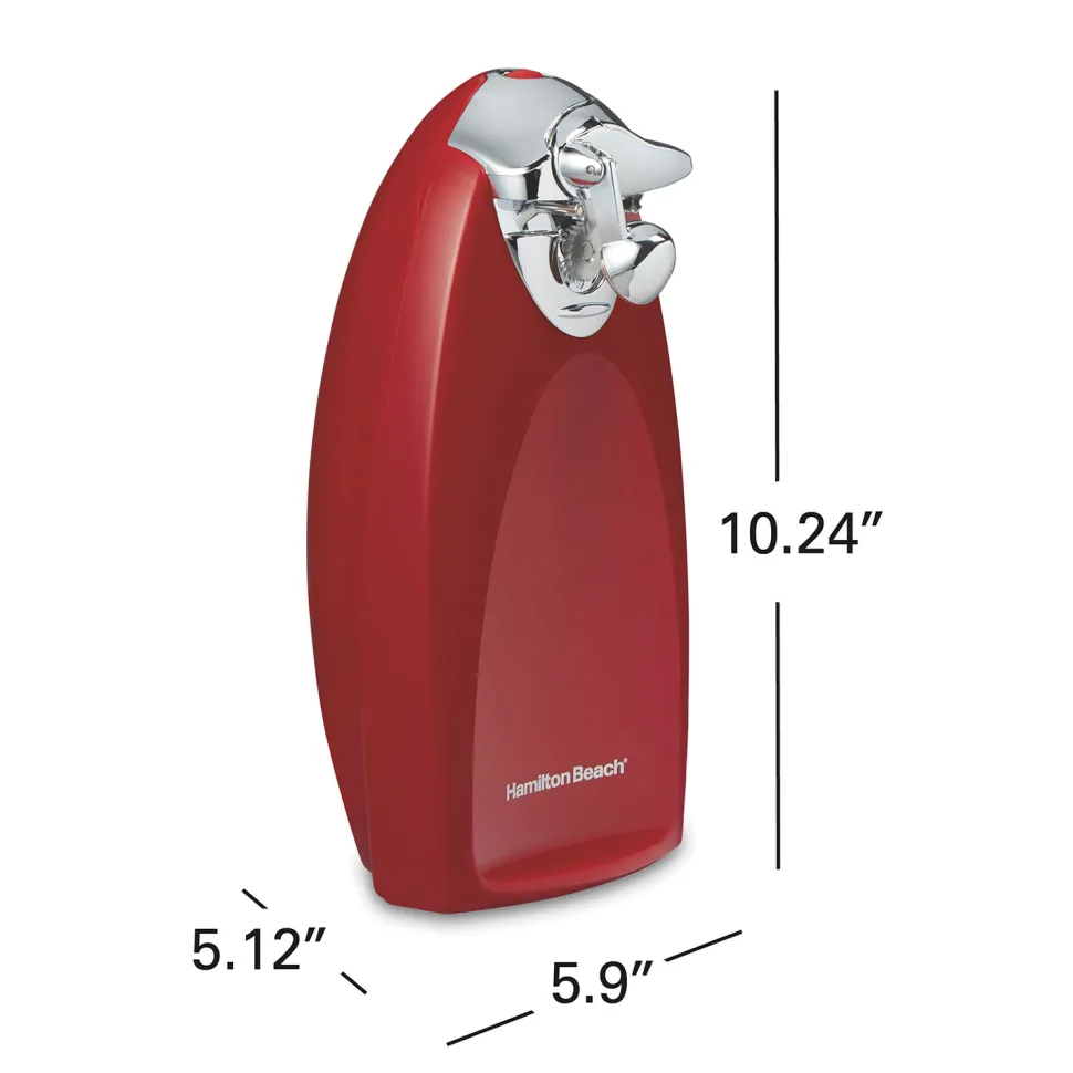 Classic Chrome Heavyweight Can Opener - Red