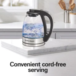 Compact 1 Liter Glass Kettle