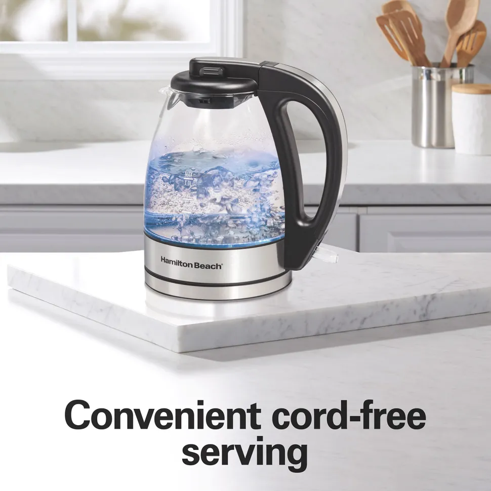 Compact 1 Liter Glass Kettle
