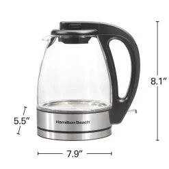 Compact 1 Liter Glass Kettle