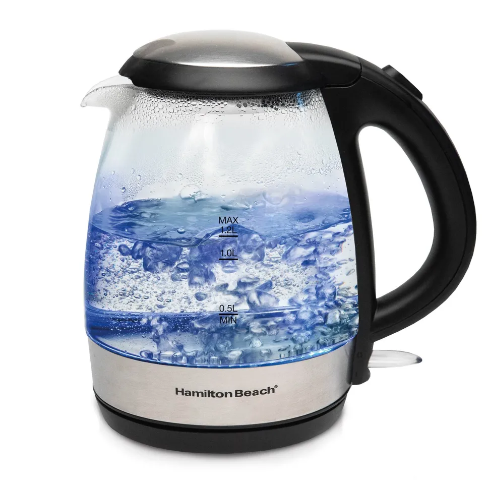 Compact 1.2 Liter Glass Kettle