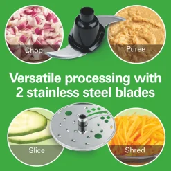 12-Cup Big Mouth® Duo Plus Food Processor with 2 Bowls, Touch Pad Controls