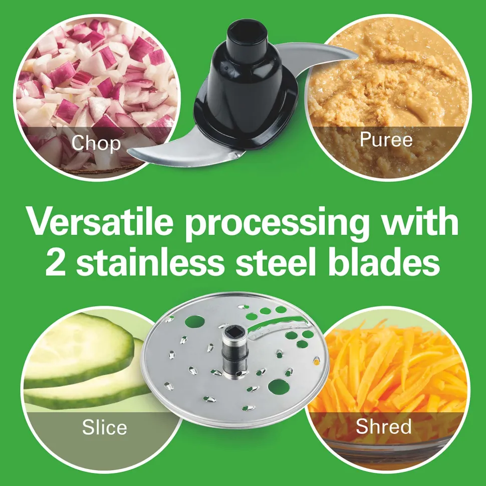 12-Cup Big Mouth® Duo Plus Food Processor with 2 Bowls, Touch Pad Controls