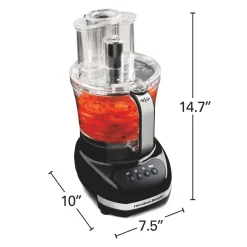 12-Cup Big Mouth® Duo Plus Food Processor with 2 Bowls, Touch Pad Controls
