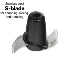 10-Cup Food Processor with Bowl Scraper, Black & Stainless