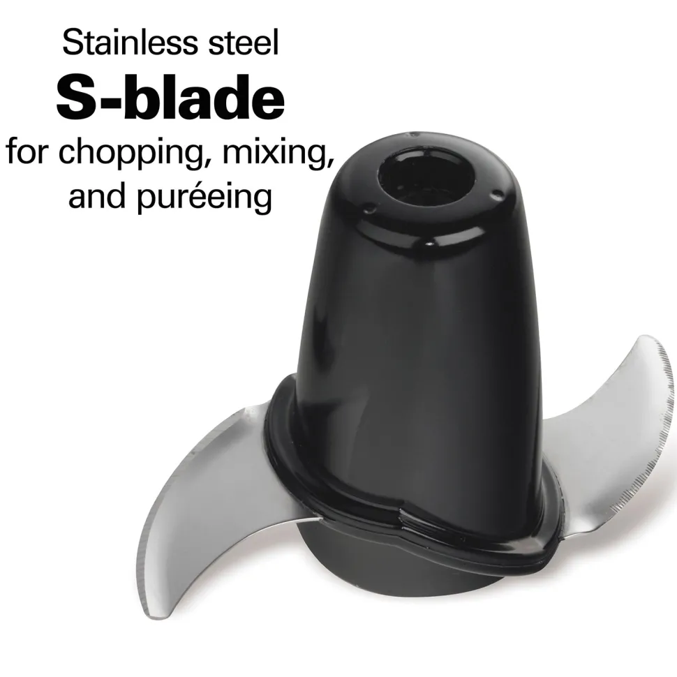 10-Cup Food Processor with Bowl Scraper, Black & Stainless