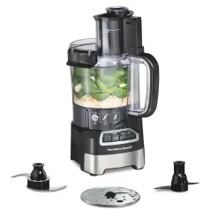 12-Cup Stack & Snap™ Food Processor, Black & Stainless