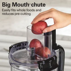 12-Cup Stack & Snap™ Food Processor, Black & Stainless