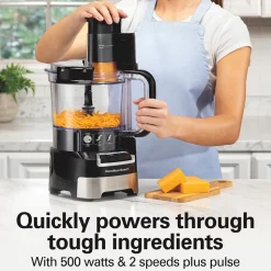 12-Cup Stack & Snap™ Food Processor, Black & Stainless