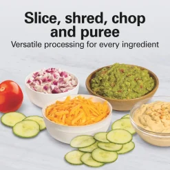 10-Cup Stack & Snap™ Food Processor with Big Mouth®, Black & Stainless