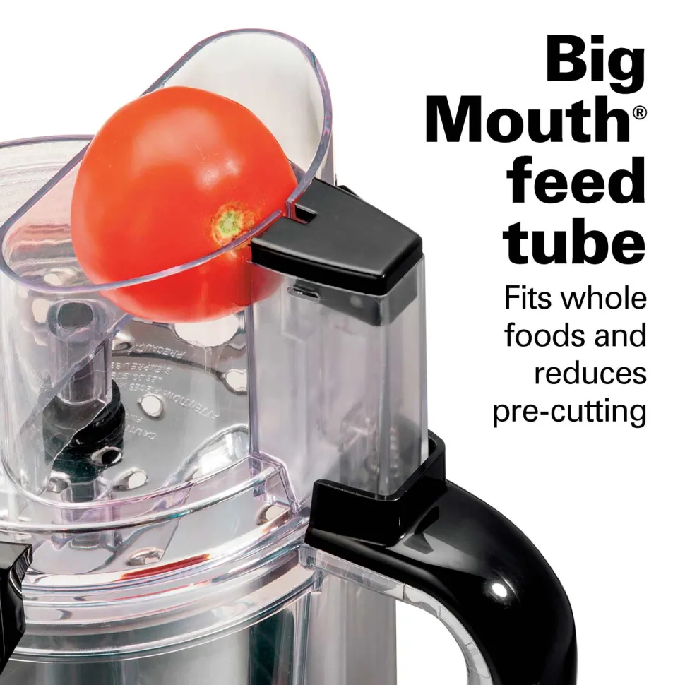 12-Cup Stack & Snap™ Food Processor, Black & Stainless