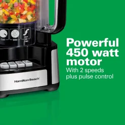 12-Cup Stack & Snap™ Food Processor, Black & Stainless