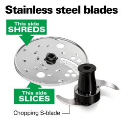 12-Cup Stack & Snap™ Food Processor, Black & Stainless