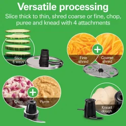 8-Cup Stack & Snap™ Food Processor with Bowl Scraper & Adjustable Slicing