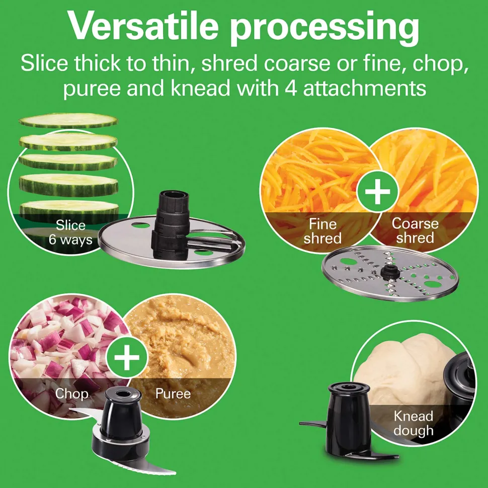 8-Cup Stack & Snap™ Food Processor with Bowl Scraper & Adjustable Slicing
