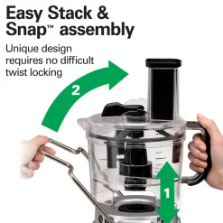 8-Cup Stack & Snap™ Food Processor with Bowl Scraper & Adjustable Slicing