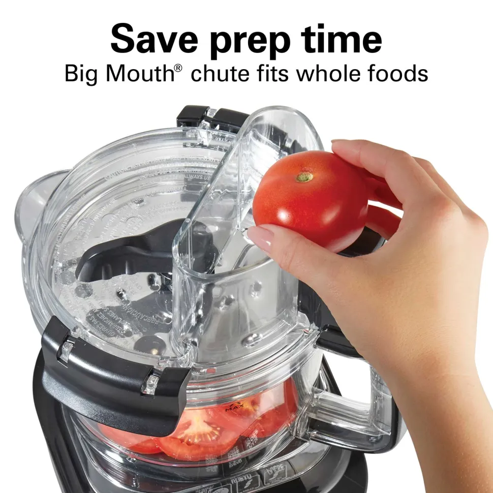 10-Cup Stack & Snap™ Food Processor with Bowl Scraper, Black
