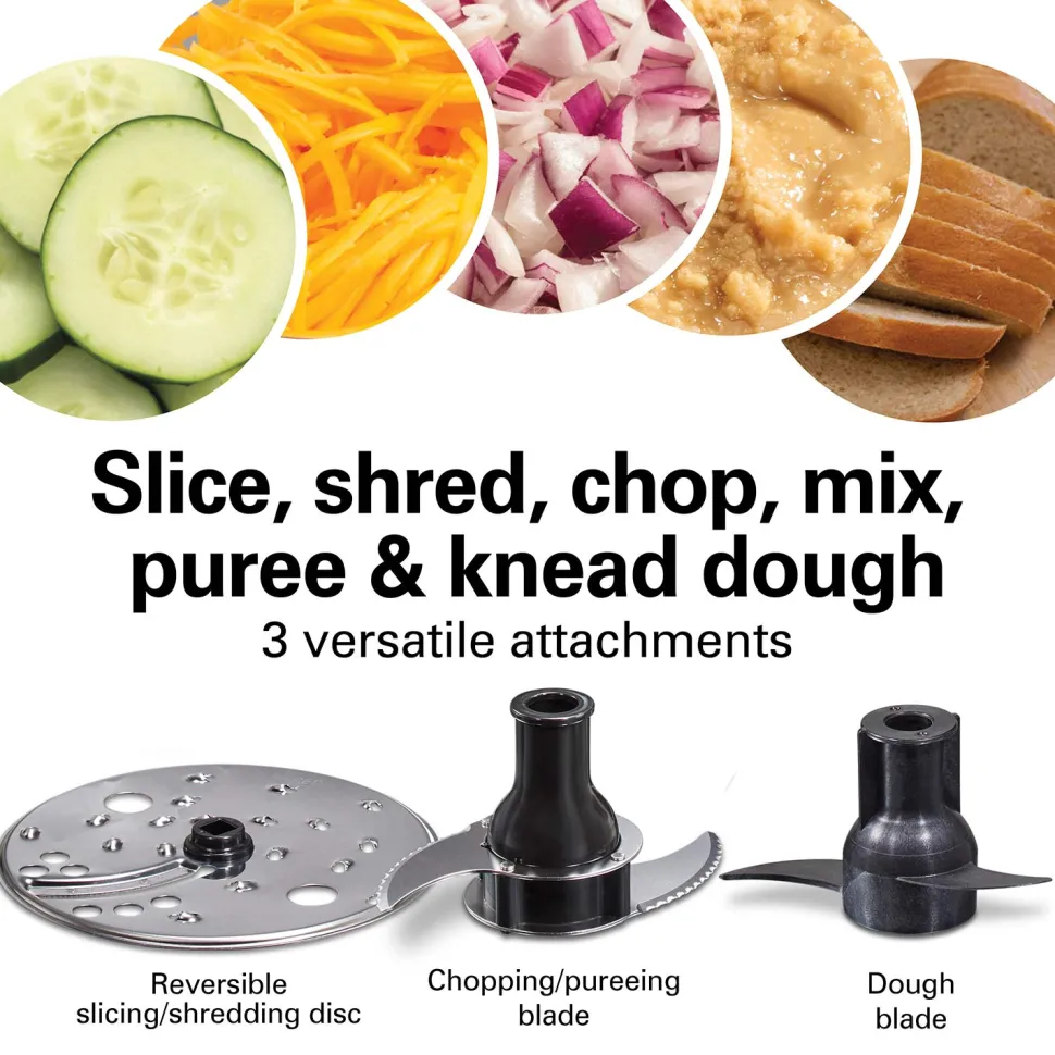 10-Cup Stack & Snap™ Food Processor with Bowl Scraper, Black