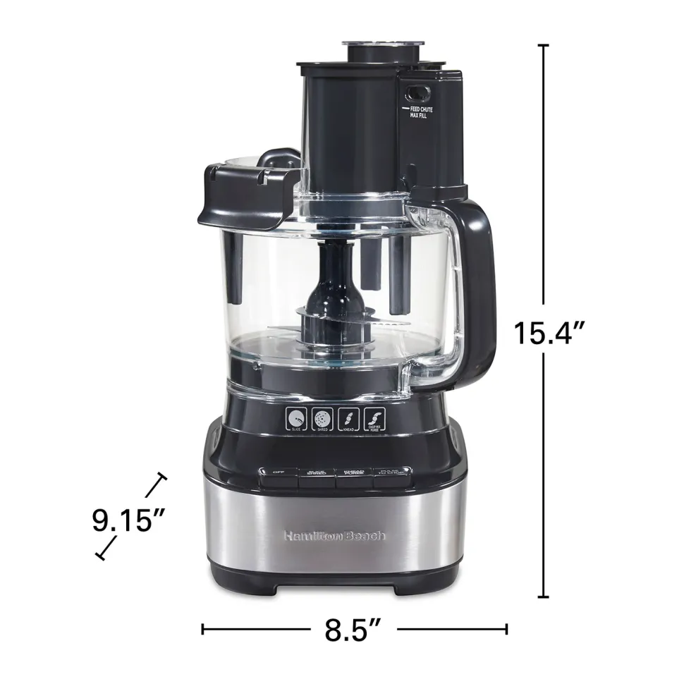 10-Cup Stack & Snap™ Food Processor with Bowl Scraper, Black