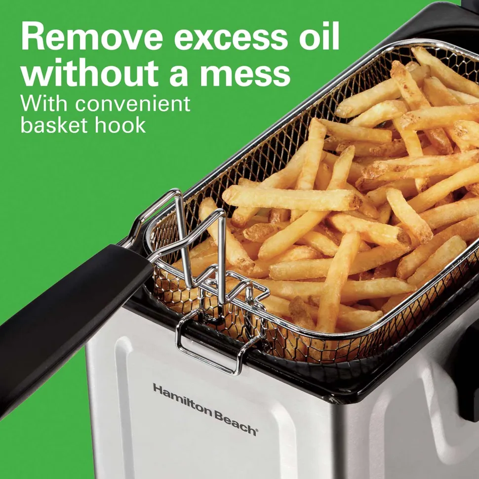 Deep Fryer, 1.9 Liter/8 Cup Oil Capacity, 6 Cup Food Capacity