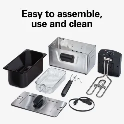 Deep Fryer, 1.9 Liter/8 Cup Oil Capacity, 6 Cup Food Capacity