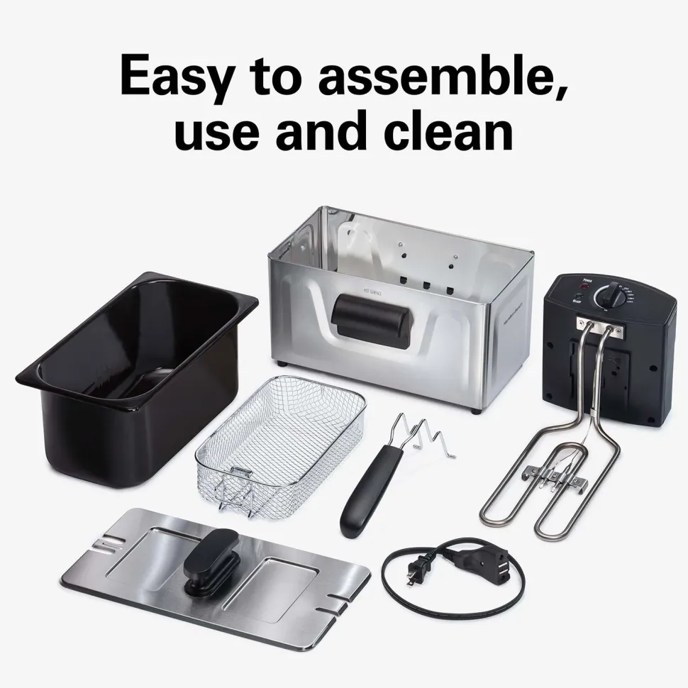 Deep Fryer, 1.9 Liter/8 Cup Oil Capacity, 6 Cup Food Capacity