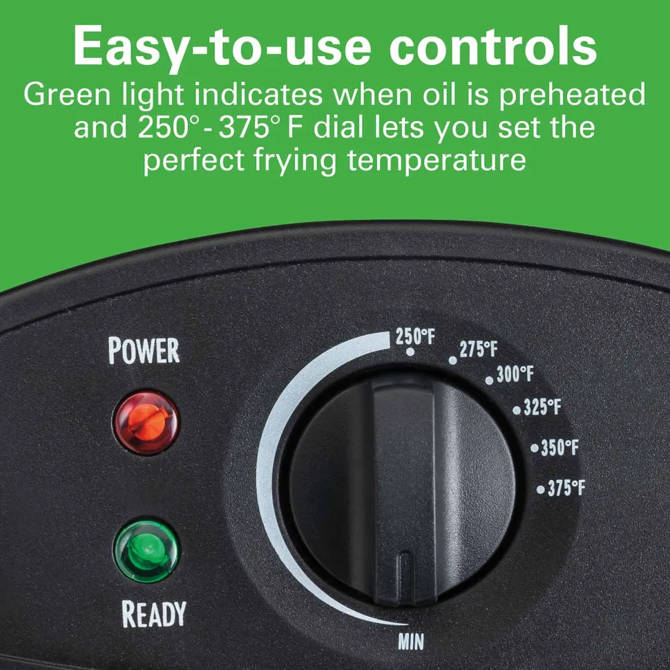 Deep Fryer, 1.9 Liter/8 Cup Oil Capacity, 6 Cup Food Capacity