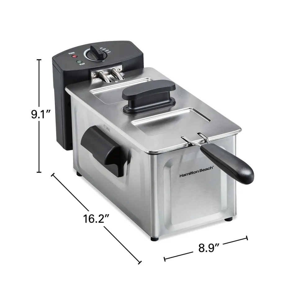 Deep Fryer, 1.9 Liter/8 Cup Oil Capacity, 6 Cup Food Capacity