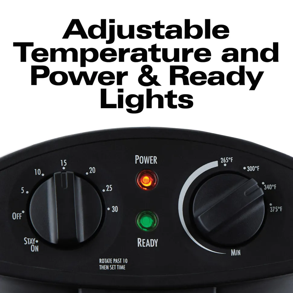 Deep Fryer, 2.8 Liter/3 Quart Oil Capacity with Adjustable Temperature & Timer