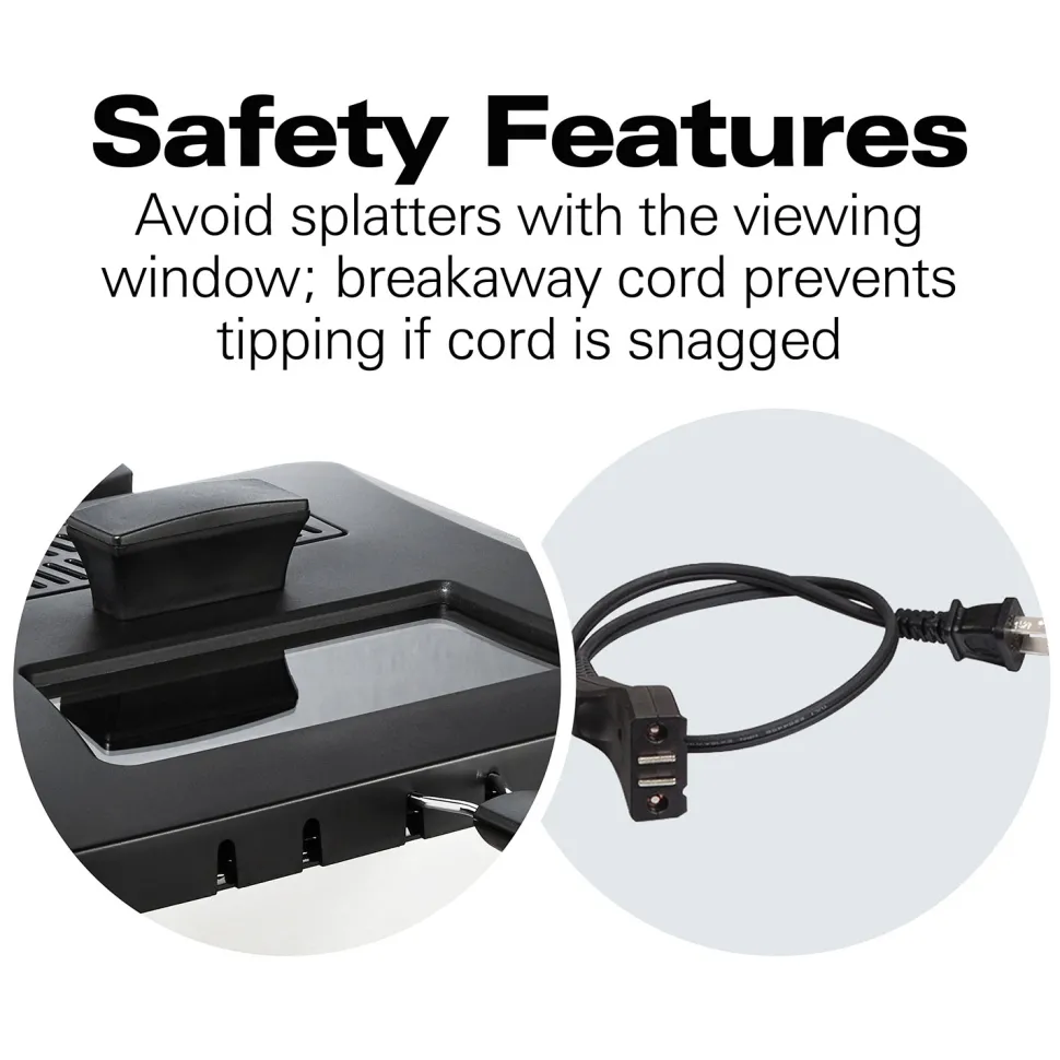 Deep Fryer, 2.8 Liter/3 Quart Oil Capacity with Adjustable Temperature & Timer