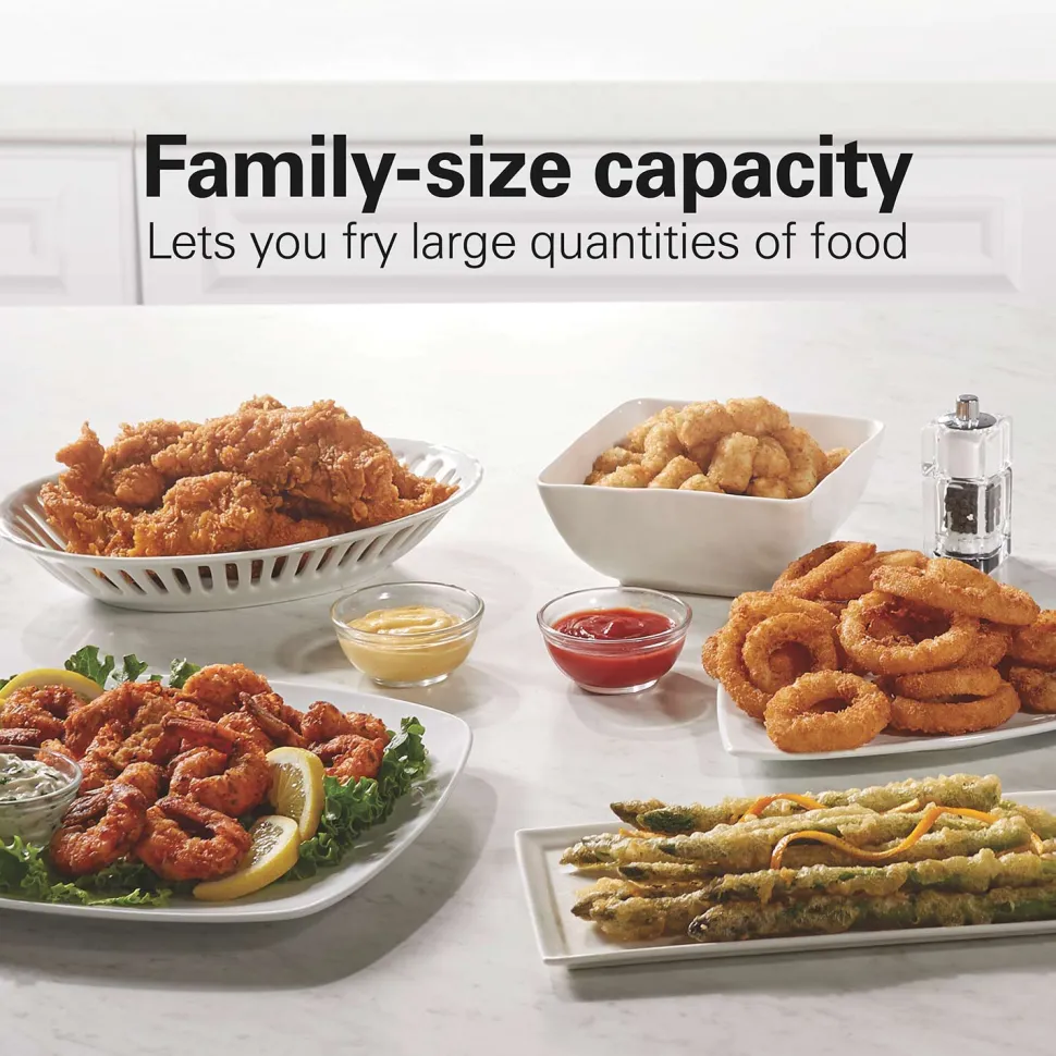 Deep Fryer, 2.8 Liters/12 Cup Food Capacity, Black