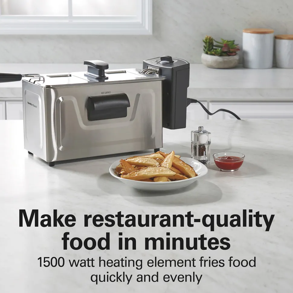 Deep Fryer, 2.8 Liters/12 Cup Food Capacity, Black