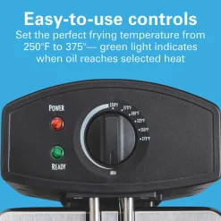 Deep Fryer, 2.8 Liters/12 Cup Food Capacity, Black