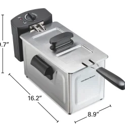 Deep Fryer, 2.8 Liters/12 Cup Food Capacity, Black